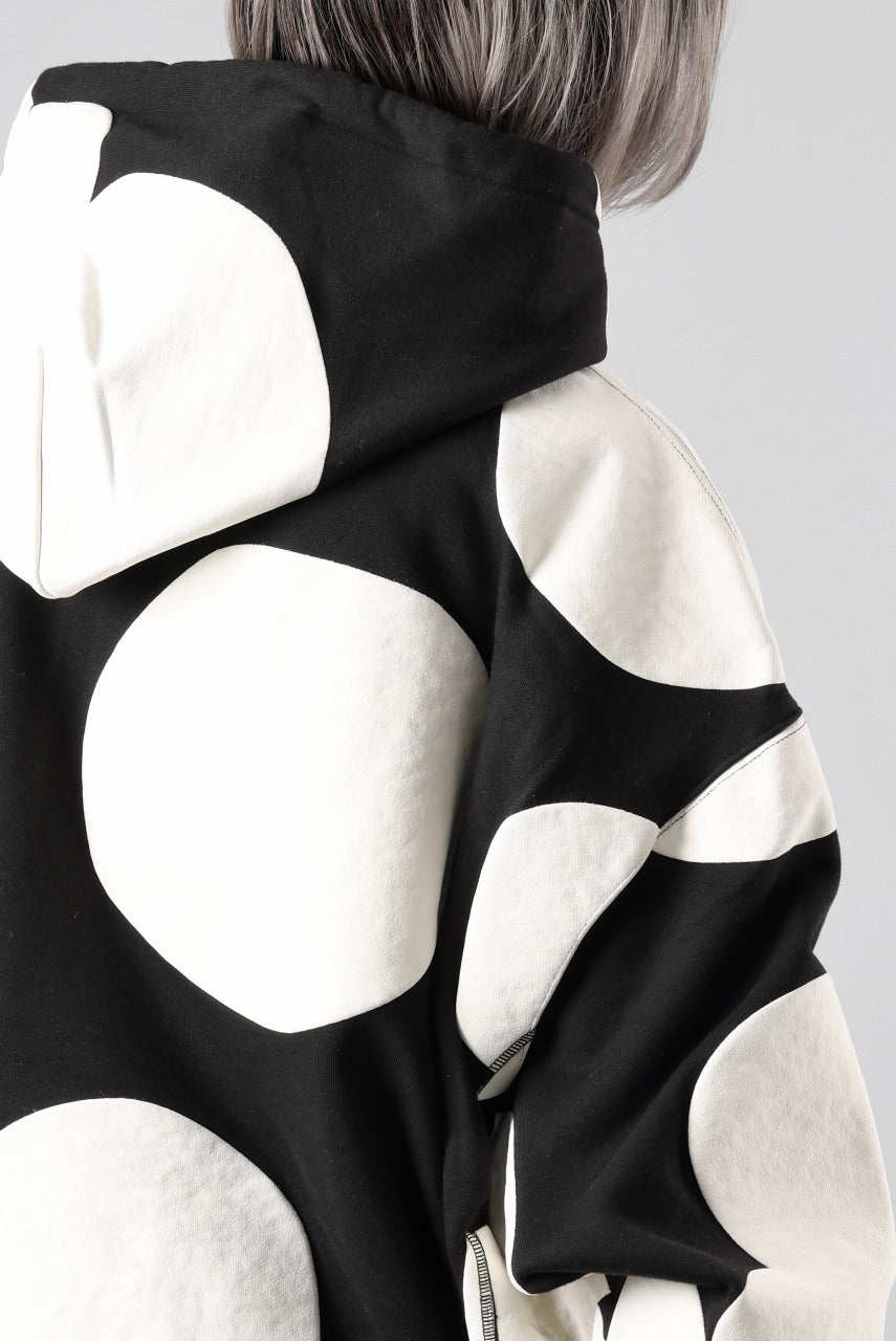 画像をギャラリービューアに読み込む, A.F ARTEFACT POLKA PATTERN SWEAT HOODIE (BLACK)