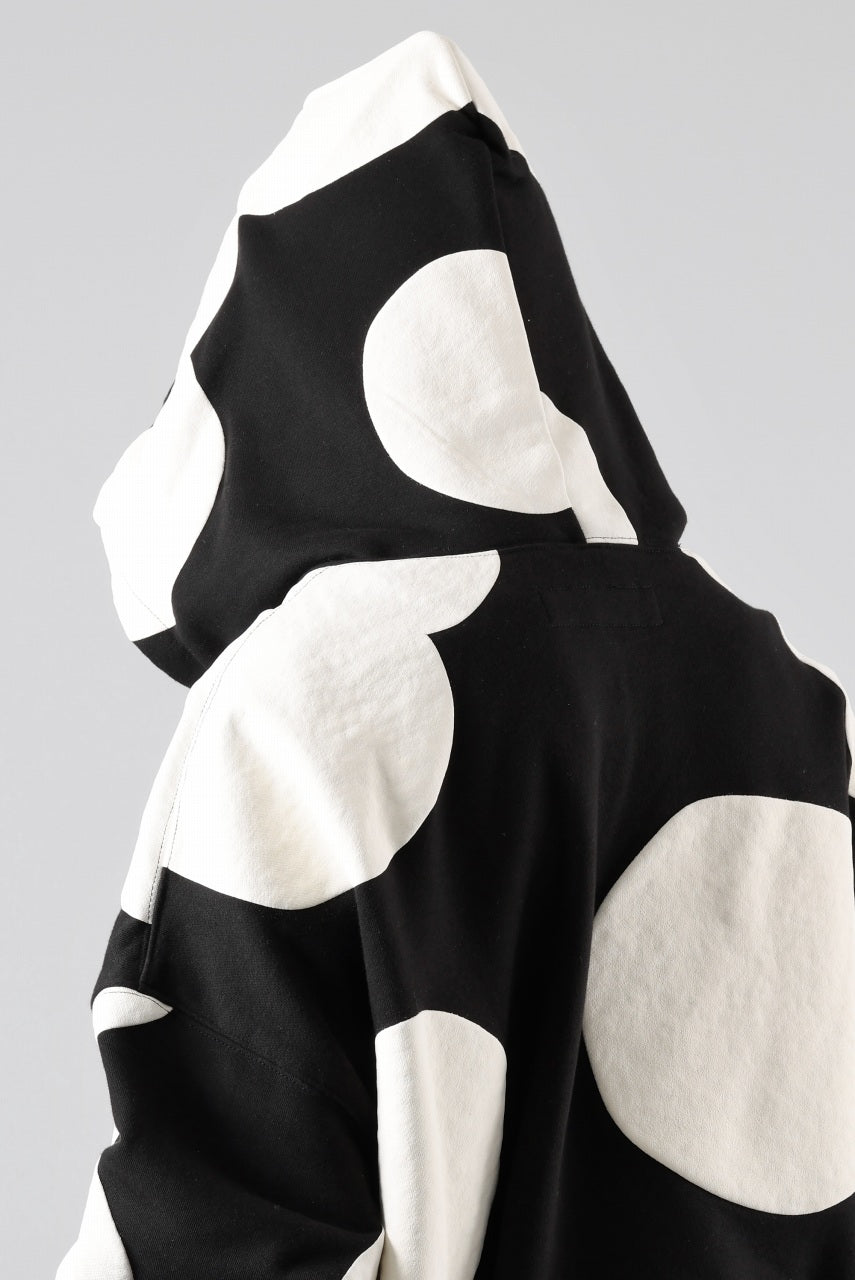 画像をギャラリービューアに読み込む, A.F ARTEFACT POLKA PATTERN SWEAT HOODIE (BLACK)