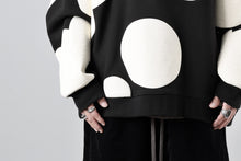 画像をギャラリービューアに読み込む, A.F ARTEFACT POLKA PATTERN SWEAT RAGLAN TOPS (BLACK)