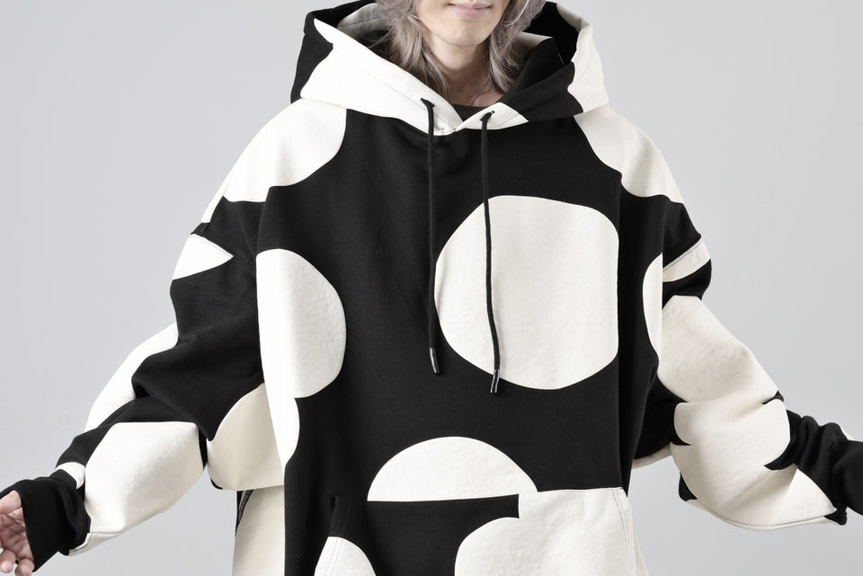 画像をギャラリービューアに読み込む, A.F ARTEFACT POLKA PATTERN SWEAT HOODIE (BLACK)