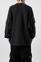Load image into Gallery viewer, A.F ARTEFACT FLAP POCKET RAGLAN TOP / COPE KNIT JERSEY (BLACK)