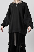 Load image into Gallery viewer, A.F ARTEFACT FLAP POCKET RAGLAN TOP / COPE KNIT JERSEY (BLACK)
