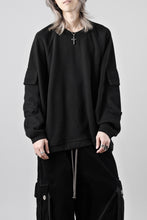 Load image into Gallery viewer, A.F ARTEFACT FLAP POCKET RAGLAN TOP / COPE KNIT JERSEY (BLACK)