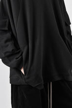 Load image into Gallery viewer, A.F ARTEFACT FLAP POCKET RAGLAN TOP / COPE KNIT JERSEY (BLACK)