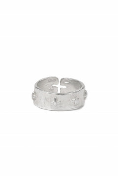 画像をギャラリービューアに読み込む, m.a+ silver stitched multiple cross ring / AG518/AG (SILVER)