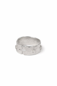 画像をギャラリービューアに読み込む, m.a+ silver stitched multiple cross ring / AG518/AG (SILVER)