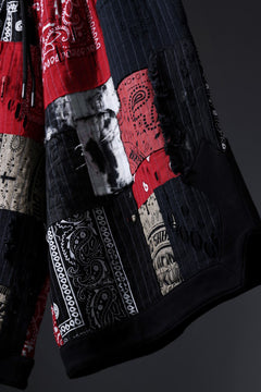 画像をギャラリービューアに読み込む, MASSIMO SABBADIN FULL BORO STYLE BASKET SHORTS (BLACK x RED #B)