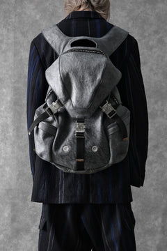 画像をギャラリービューアに読み込む, ierib exclusive Addiction Rucksack / White Waxed Shrunken Horse (BLACK)