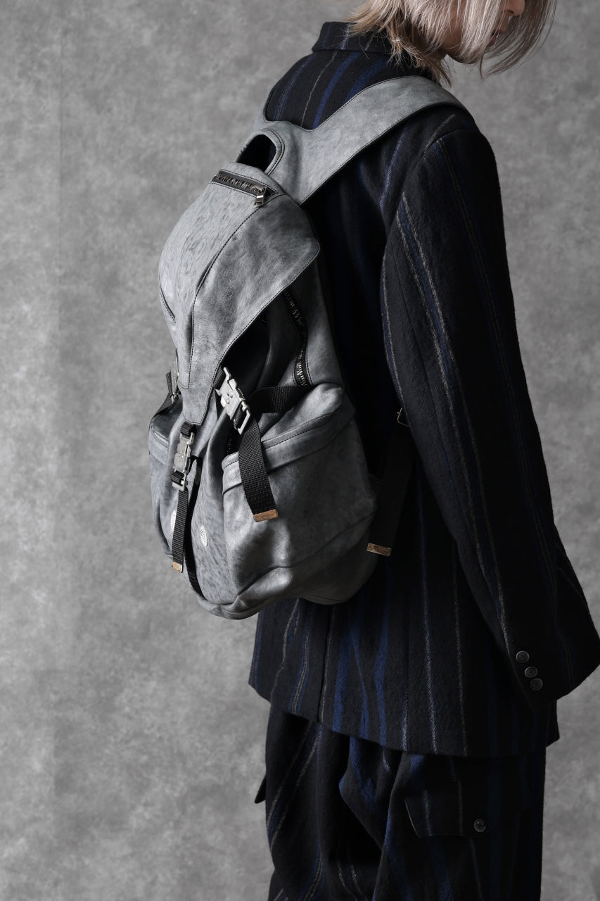 画像をギャラリービューアに読み込む, ierib exclusive Addiction Rucksack / White Waxed Shrunken Horse (BLACK)