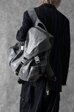 画像をギャラリービューアに読み込む, ierib exclusive Addiction Rucksack / White Waxed Shrunken Horse (BLACK)