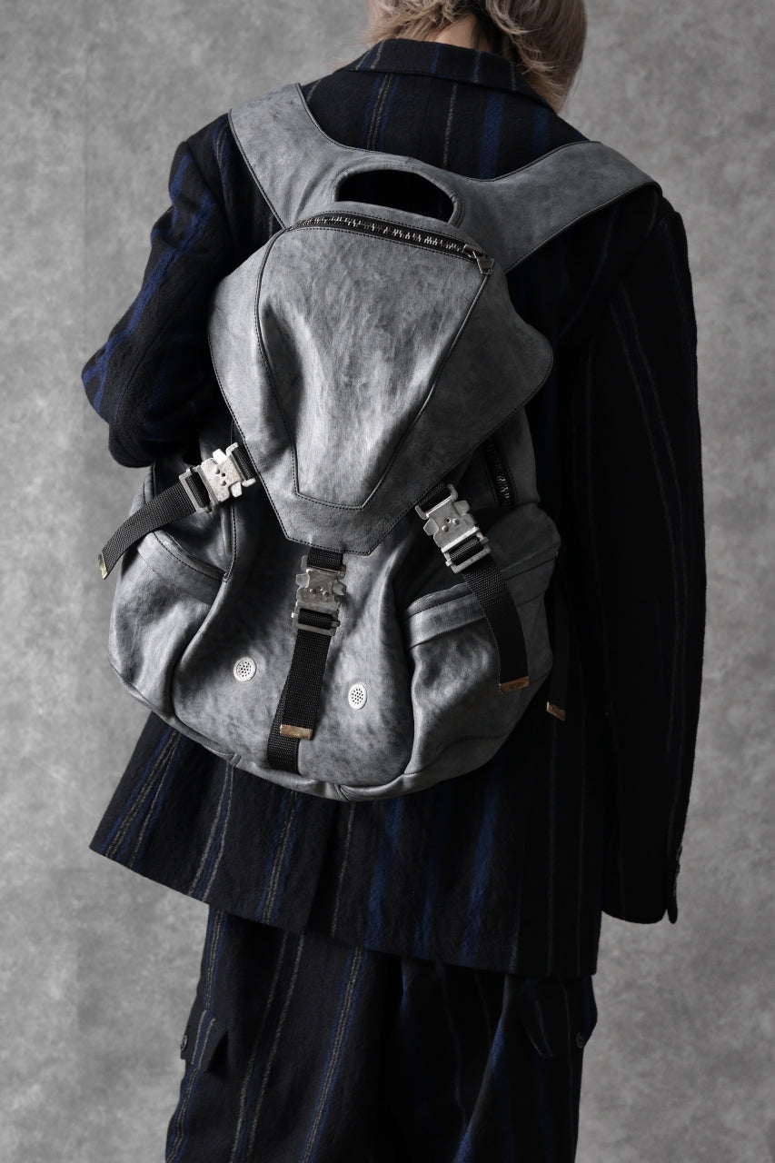 画像をギャラリービューアに読み込む, ierib exclusive Addiction Rucksack / White Waxed Shrunken Horse (BLACK)