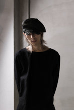 画像をギャラリービューアに読み込む, ierib Leather Casquette / Lamb Suede (BLACK)