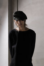 画像をギャラリービューアに読み込む, ierib Leather Casquette Cap / Lamb Suede (BLACK)