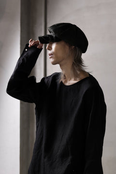 画像をギャラリービューアに読み込む, ierib Leather Casquette Cap / Lamb Suede (BLACK)