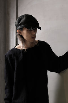 画像をギャラリービューアに読み込む, ierib Leather Casquette / Lamb Suede (BLACK)