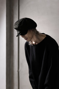 画像をギャラリービューアに読み込む, ierib Leather Casquette / Lamb Suede (BLACK)