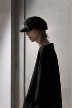 画像をギャラリービューアに読み込む, ierib Leather Casquette / Lamb Suede (BLACK)