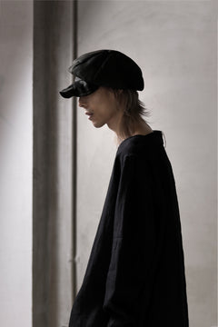 画像をギャラリービューアに読み込む, ierib Leather Casquette / Lamb Suede (BLACK)