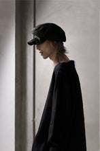 画像をギャラリービューアに読み込む, ierib Leather Casquette Cap / Lamb Suede (BLACK)