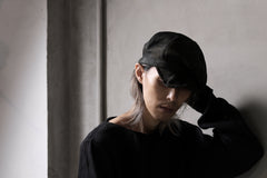画像をギャラリービューアに読み込む, ierib Leather Casquette / Lamb Suede (BLACK)