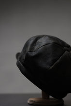 画像をギャラリービューアに読み込む, ierib Leather Casquette Cap / Lamb Suede (BLACK)