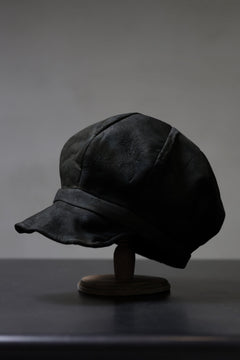 画像をギャラリービューアに読み込む, ierib Leather Casquette Cap / Lamb Suede (BLACK)