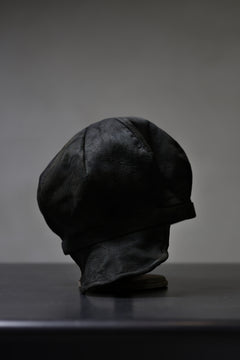 画像をギャラリービューアに読み込む, ierib Leather Casquette / Lamb Suede (BLACK)