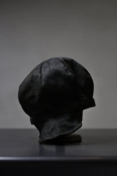画像をギャラリービューアに読み込む, ierib Leather Casquette Cap / Lamb Suede (BLACK)