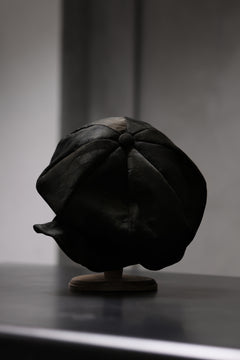画像をギャラリービューアに読み込む, ierib Leather Casquette / Lamb Suede (BLACK)