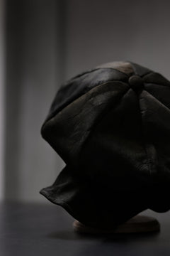 画像をギャラリービューアに読み込む, ierib Leather Casquette Cap / Lamb Suede (BLACK)