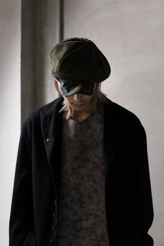 Load image into Gallery viewer, ierib Leather Casquette / Lamb Suede (GRAY)