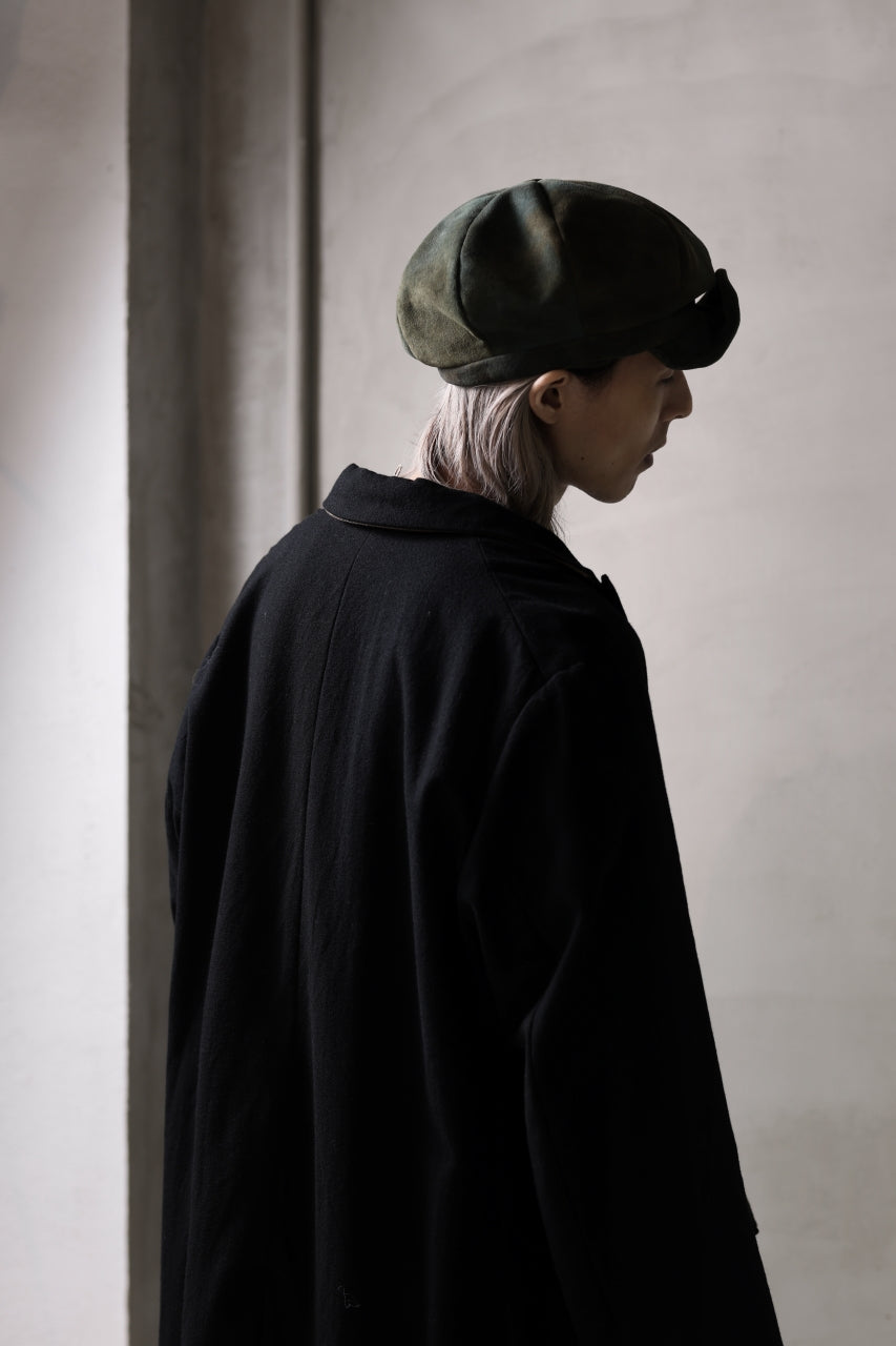 Load image into Gallery viewer, ierib Leather Casquette / Lamb Suede (GRAY)