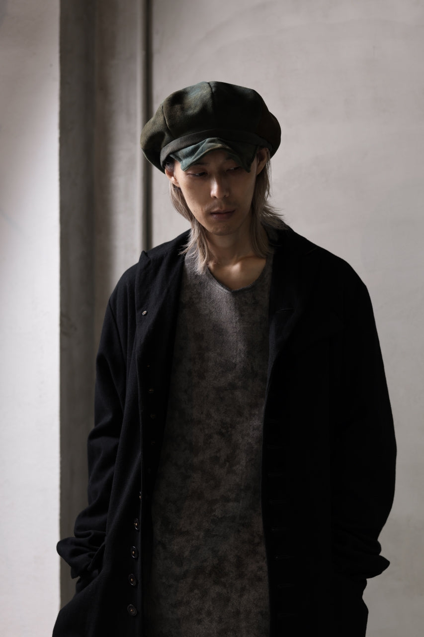 Load image into Gallery viewer, ierib Leather Casquette / Lamb Suede (GRAY)