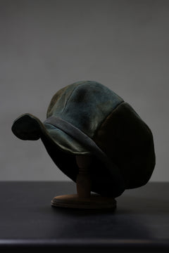 Load image into Gallery viewer, ierib Leather Casquette / Lamb Suede (GRAY)