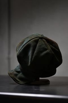 Load image into Gallery viewer, ierib Leather Casquette / Lamb Suede (GRAY)