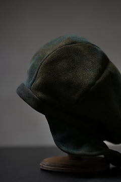 Load image into Gallery viewer, ierib Leather Casquette / Lamb Suede (GRAY)