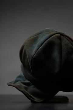 Load image into Gallery viewer, ierib Leather Casquette / Lamb Suede (GRAY)