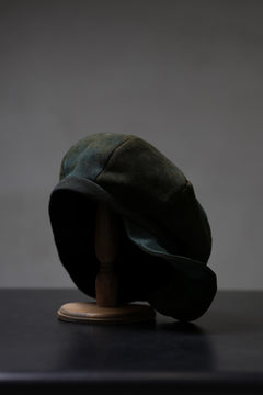 Load image into Gallery viewer, ierib Leather Casquette / Lamb Suede (GRAY)