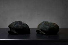画像をギャラリービューアに読み込む, ierib Leather Casquette Cap / Lamb Suede (BLACK)