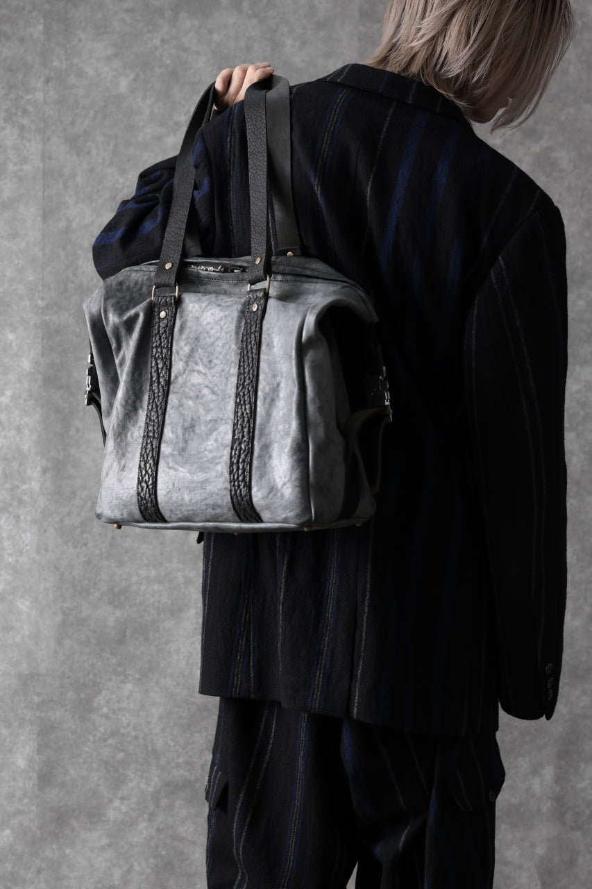 画像をギャラリービューアに読み込む, ierib exclusive Dr-Bag Small wt. Strap Belt / White Waxed Shrunken Horse (BLACK)