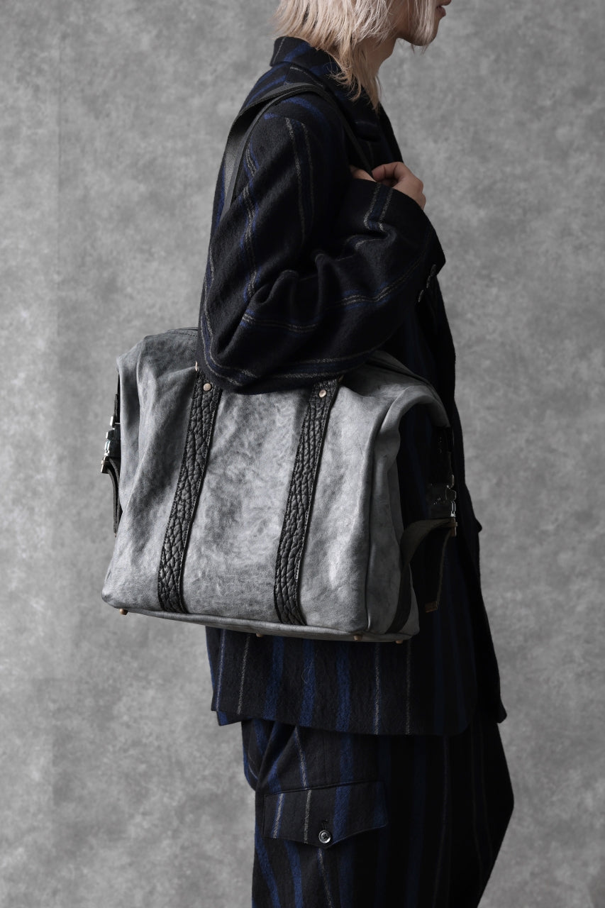 画像をギャラリービューアに読み込む, ierib exclusive Dr-Bag Small wt. Strap Belt / White Waxed Shrunken Horse (BLACK)