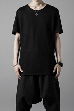 画像をギャラリービューアに読み込む, black crow x LOOM exclusive short sleeve tops / uneven linen jersey (BLACK)