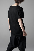 画像をギャラリービューアに読み込む, black crow x LOOM exclusive short sleeve tops / uneven linen jersey (BLACK)