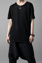 画像をギャラリービューアに読み込む, black crow x LOOM exclusive short sleeve tops / uneven linen jersey (BLACK)