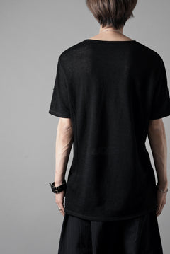 画像をギャラリービューアに読み込む, black crow x LOOM exclusive short sleeve tops / uneven linen jersey (BLACK)