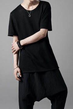 画像をギャラリービューアに読み込む, black crow x LOOM exclusive short sleeve tops / uneven linen jersey (BLACK)