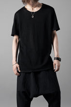 画像をギャラリービューアに読み込む, black crow x LOOM exclusive short sleeve tops / uneven linen jersey (BLACK)