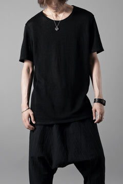 画像をギャラリービューアに読み込む, black crow x LOOM exclusive short sleeve tops / uneven linen jersey (BLACK)