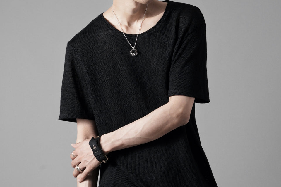 画像をギャラリービューアに読み込む, black crow x LOOM exclusive short sleeve tops / uneven linen jersey (BLACK)
