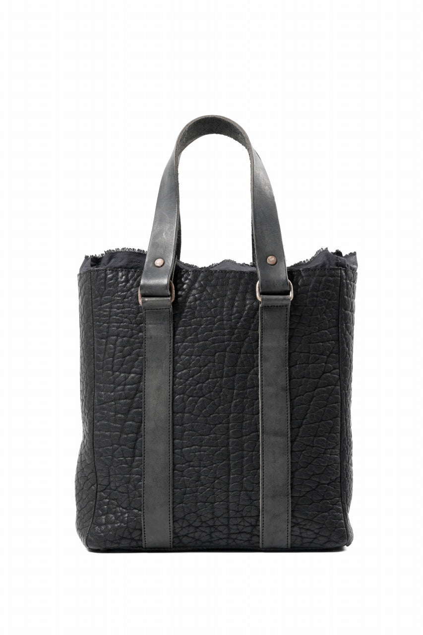 Load image into Gallery viewer, ierib Zipper Hand Tote Bag /  Rough Bull (BLACK)